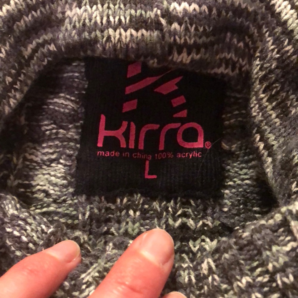 Black, Gray and White Hooded Cardigan - Picture 3 of 6